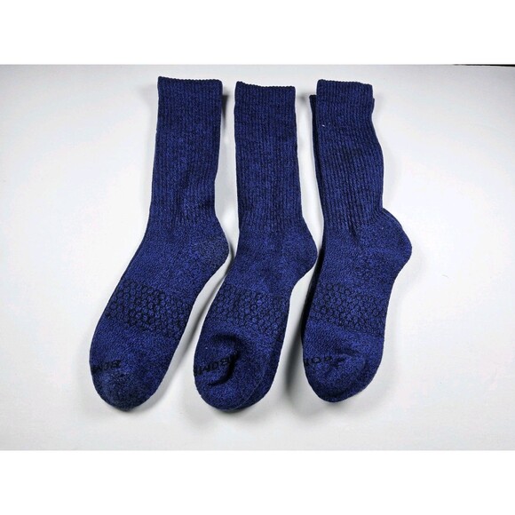 Bombas Marled Calf Socks Lot Of 3 Pairs Size L - Picture 1 of 2